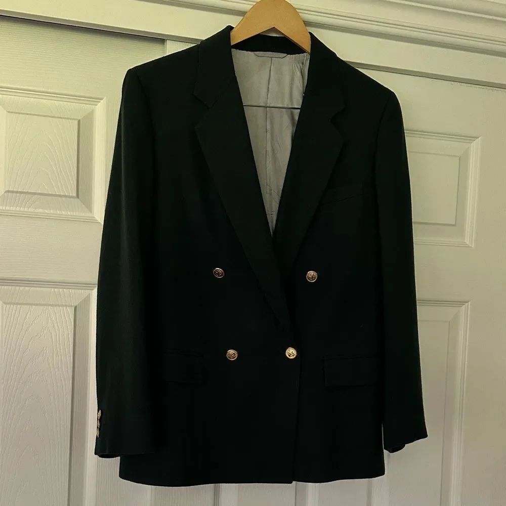 Nordstrom Elegant green Blazer with Gold Accents
